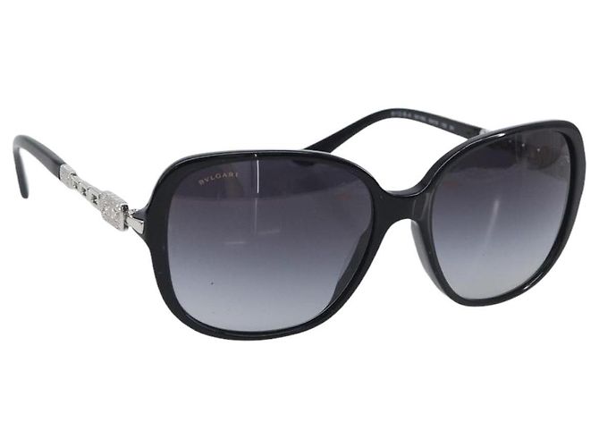 Bulgari Occhiali da sole BVLGARI Plastica Nero Argento Auth BA15183
