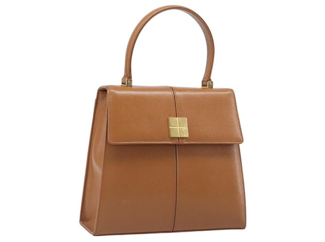 Borsa a mano SAINT LAURENT in pelle beige e oro Auth 200950A D'oro
