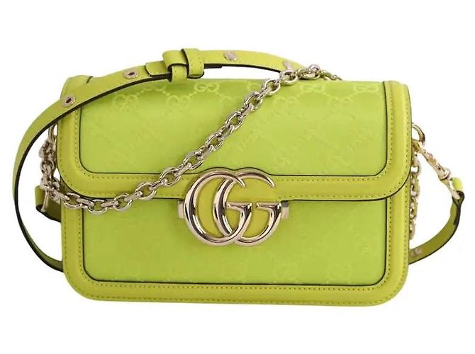 Borsa a tracolla Gucci in pelle verde