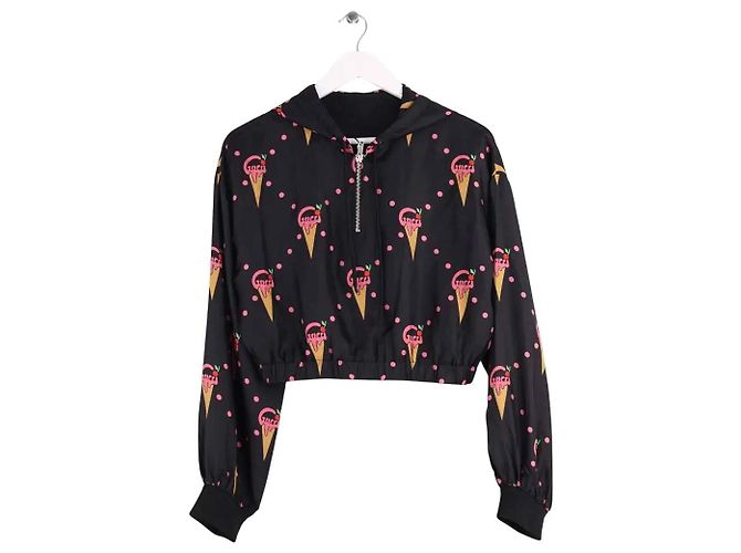 Gucci Sweatshirt aus Seide Schwarz