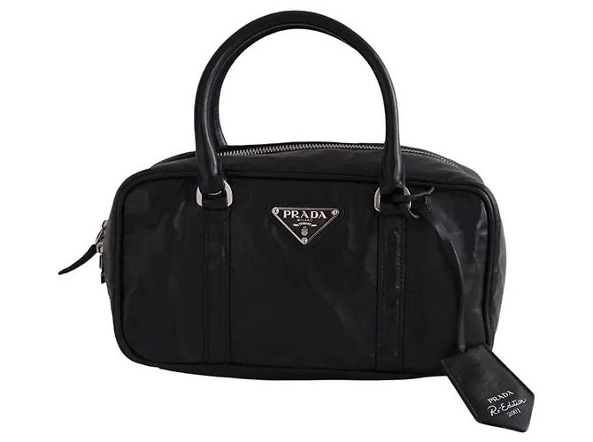 Prada Borsa a tracolla Nappa Antique nera Nero