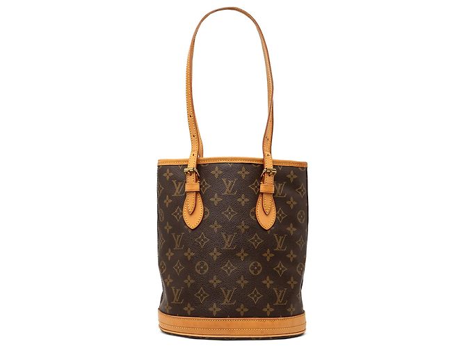 Petit Bucket Monogram Louis Vuitton Castanho Marrom