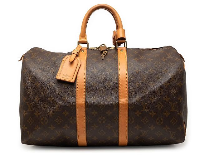 Mala de Viagem Louis Vuitton Monogram Keepall 45 Castanha Marrom