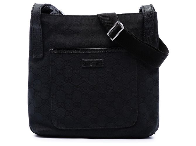Borsa a tracolla Gucci GG Canvas nera Nero