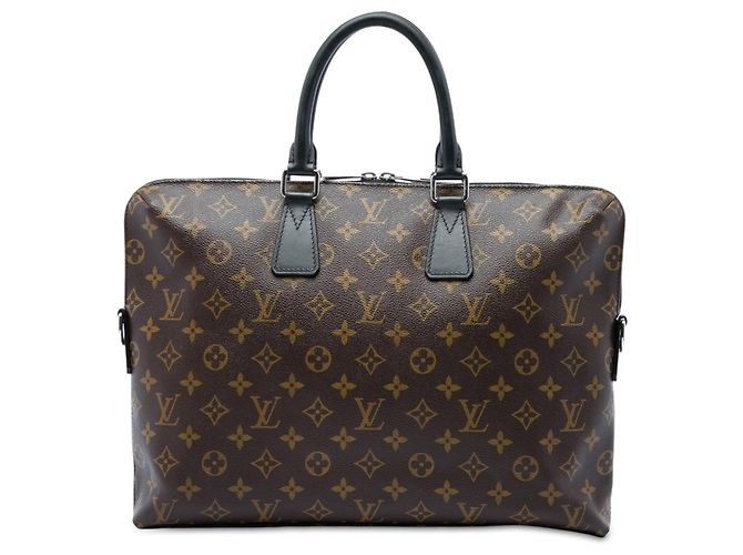 Borsa Business Porte Documents Jour Louis Vuitton Monogram Macassar Nera Nero