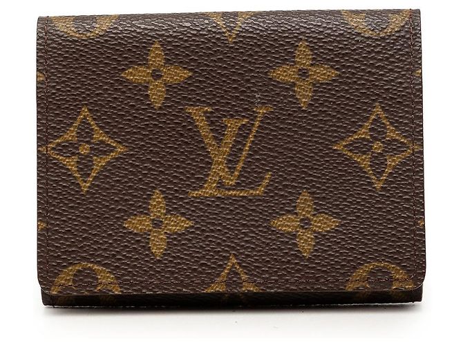 Tarjetero sobre Louis Vuitton Monogram marrón Castaño