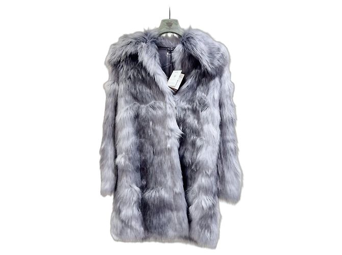 Miu Miu Gray Fur Coat Multiple colors