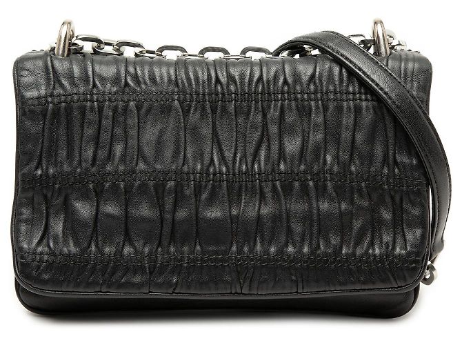 Borsa a tracolla Prada Nappa Gaufre nera Nero