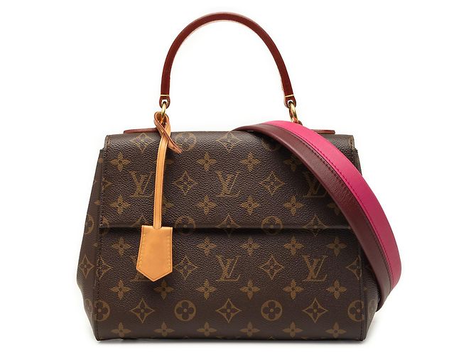 Borsa Satchel Louis Vuitton Monogram Cluny BB Marrone