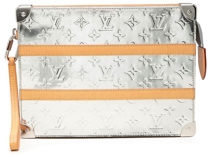 Bolsa Clutch Mirror Trunk Monogram Louis Vuitton Prateada Prata