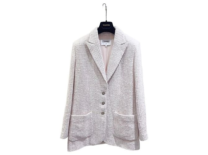 Chanel 24P Tweed Jacket Pink Size 40 Multiple colors
