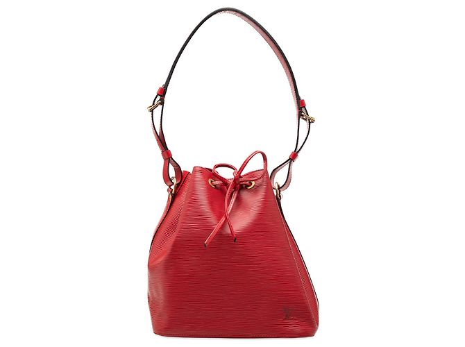 Borsa a secchiello Louis Vuitton Epi Petit Noe rossa Rosso