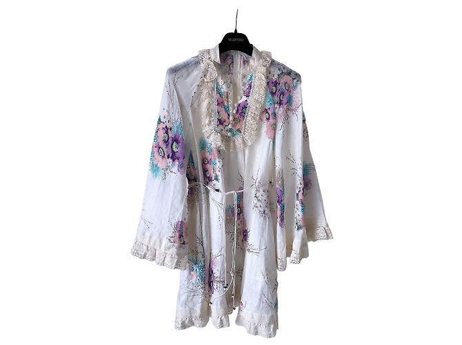 Vestido Zimmermann de lino con estampado floral Multicolor