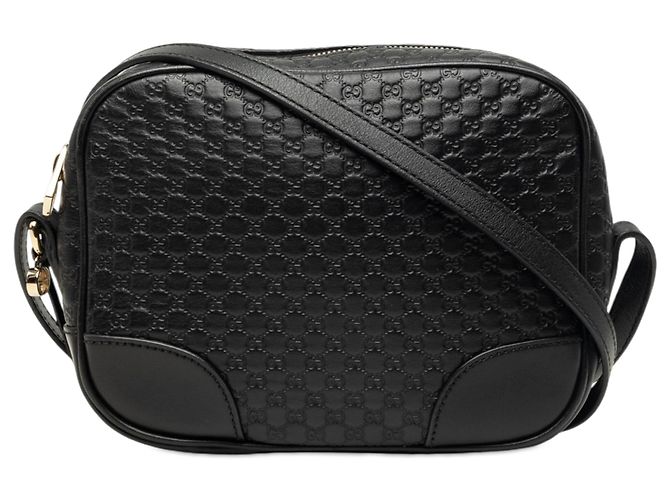 Borsa a tracolla Gucci Bree Microguccissima nera Nero