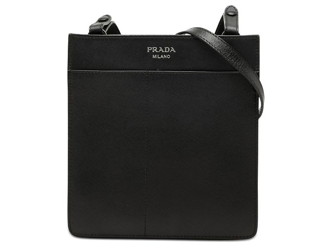 Borsa crossbody Prada Saffiano nera Nero