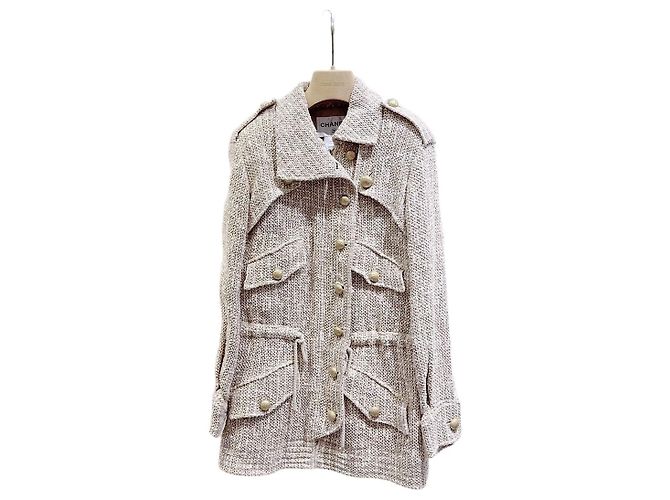 Chanel Wool Jacket Beige Size 34 Multiple colors