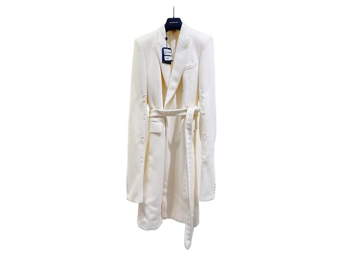 Louis Vuitton Ecru Wool Coat Size 50 Multiple colors
