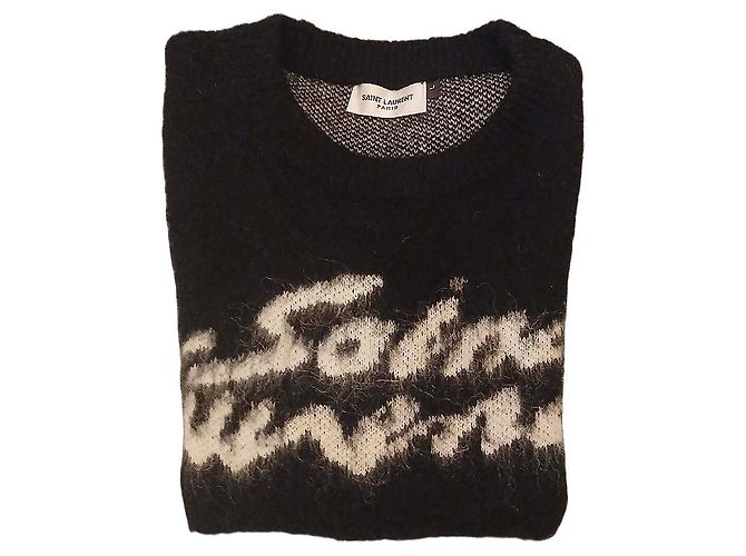 Saint Laurent Wollpullover - Schwarz/Weiß