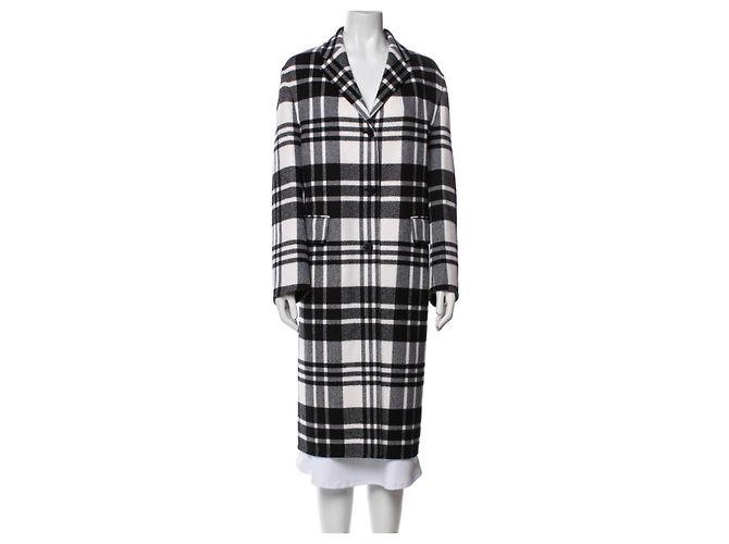 Christian Dior Virgin Wool Plaid Coat