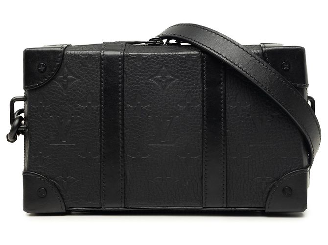 Borsa a tracolla portafoglio Soft Trunk Louis Vuitton Monogram Taurillon nera Nero