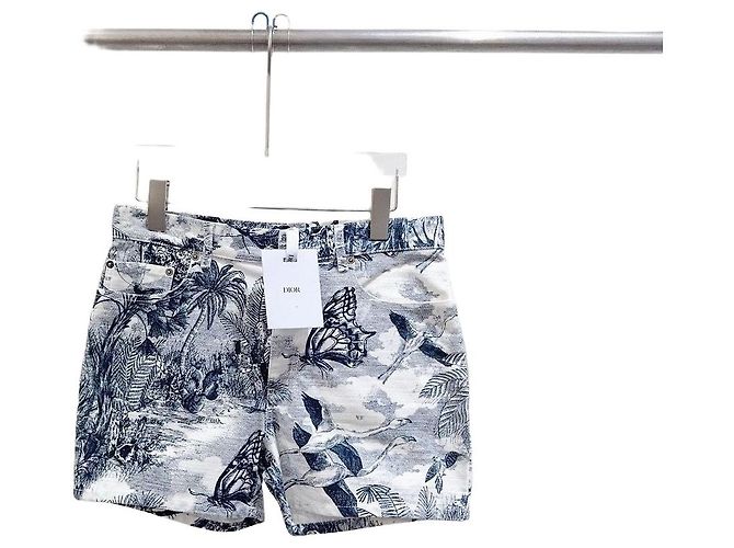 Calças Dior com Estampa de Mármore Algodão F34 Multicor