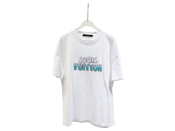 Top Louis Vuitton in cotone con logo di perline Multicolore