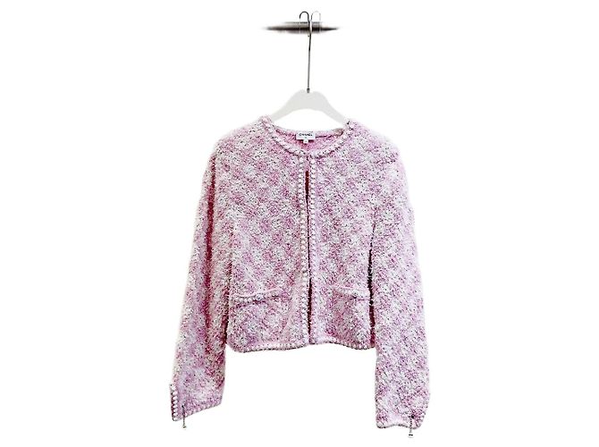 Cárdigan Chanel Rosa de Algodón Talla 38 Multicolor