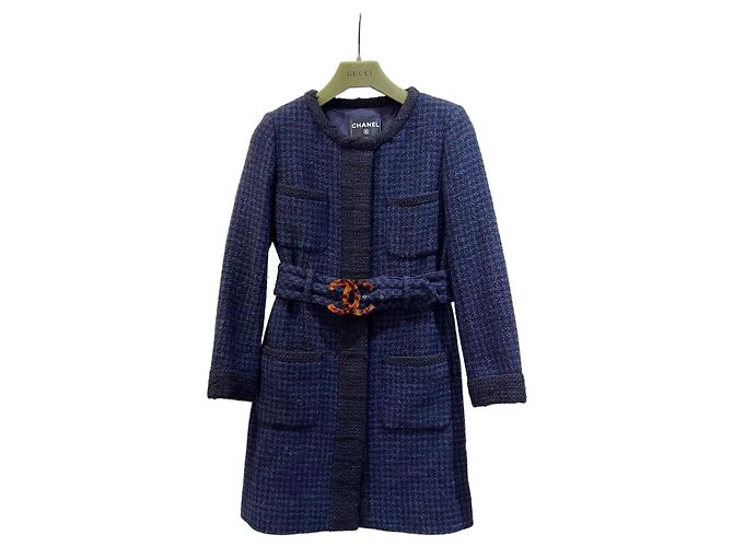 Chanel Wool Coat with Enamel Logo Button Multiple colors