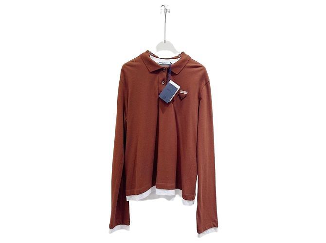 Top Prada de Algodão Multicor Design em Camadas