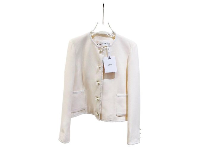 Dior Wool Jacket with CD Pearl Button Multiple colors