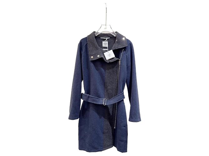 Hermès Navy Cotton Belted Coat Size 34 Multiple colors