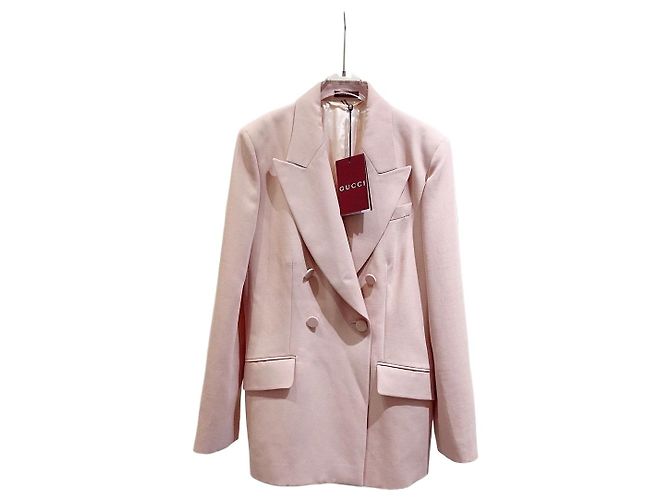 Giacca Blazer Gucci in Lana Rosa Multicolore