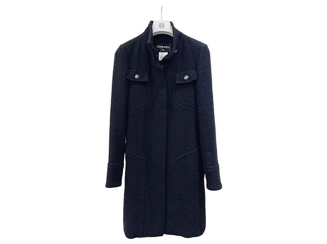 Chanel Black Tweed Coat Multiple colors