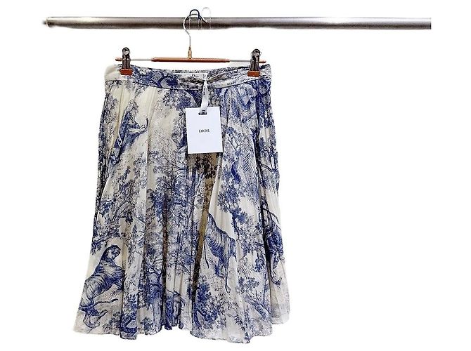 Gonna Dior in seta stampa Zoo Multicolore