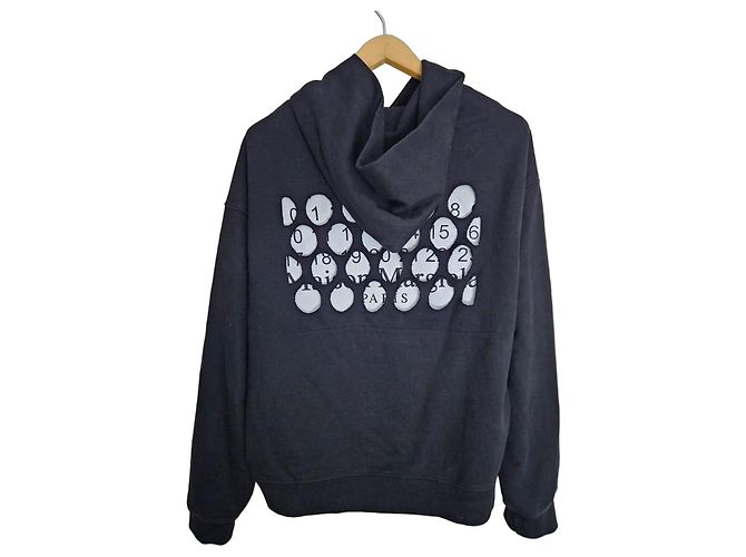 Maison Martin Margiela Maison Margiela Baumwoll-Hoodie mit numerischem Print - Schwarz