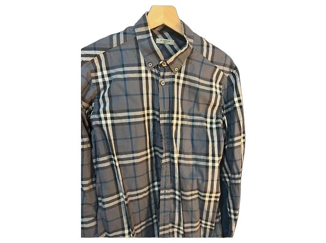 Camicia a quadri Burberry London Bianco Grigio