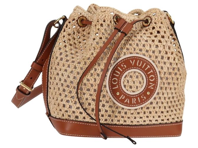LOUIS VUITTON Noe BB Shoulder Bag Raffia Beige M24722 LV