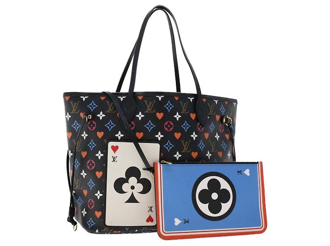 LOUIS VUITTON Monogram Game On Neverfull MM Shoulder Bag M57483 LV