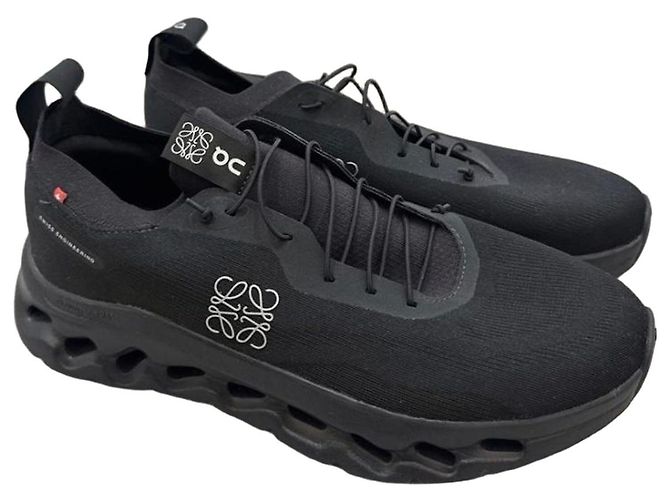 Loewe Black Mesh Sneakers with Logo
