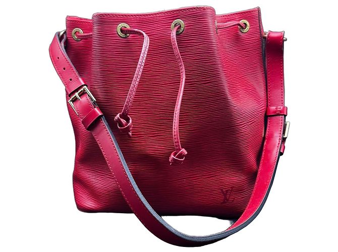 Noe Borsa a secchiello Louis Vuitton Noé in pelle Epi rossa Rosso