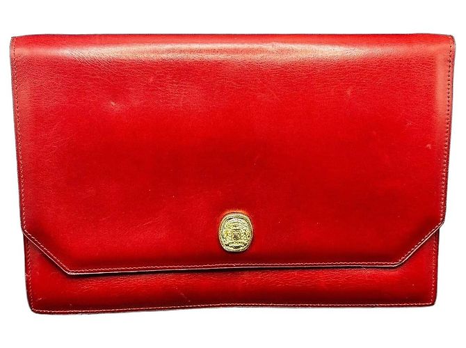 Céline Rote Leder-Clutch