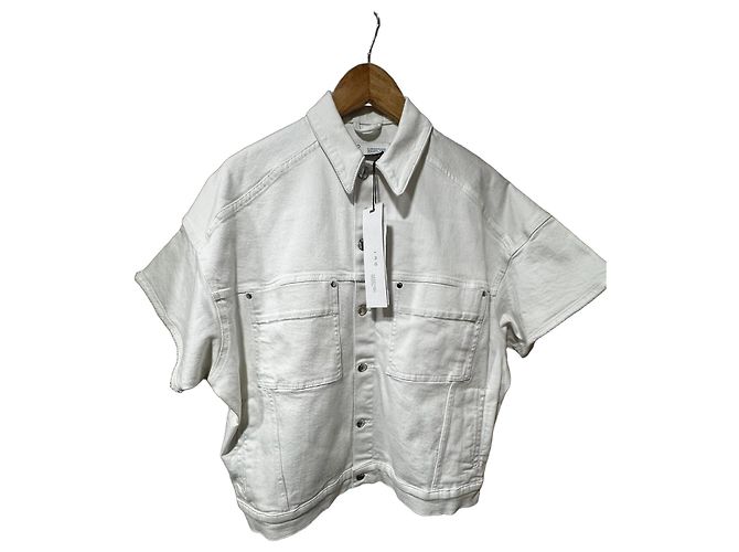 Iro Short white denim jacket