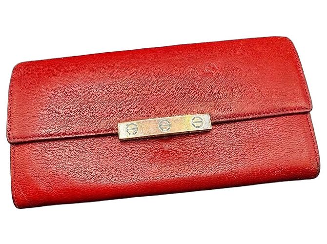 Cartera Cartier de cuero rojo Roja