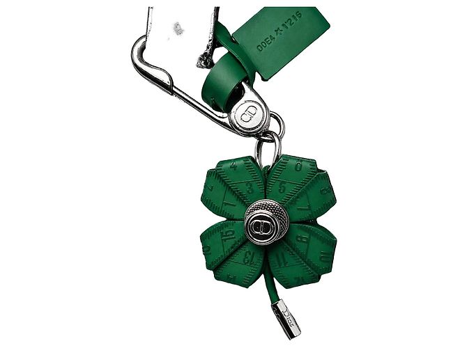 Charm Dior Trifoglio in Pelle Verde
