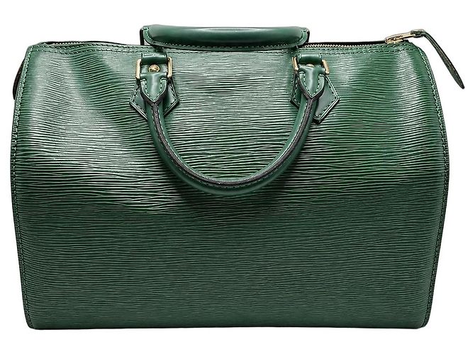 Louis Vuitton mala Speedy 30 em couro Epi verde