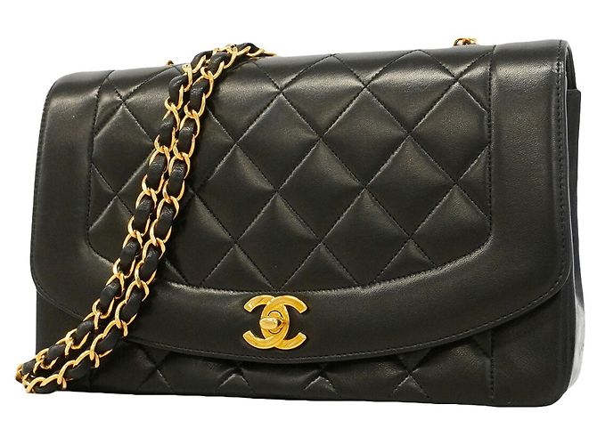 Borsa a tracolla Chanel Diana Chain Nero