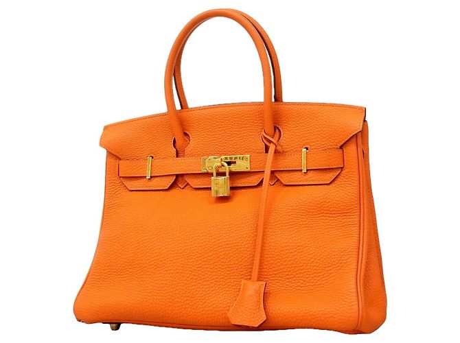 Hermès Bolso Hermes Birkin 30 Togo Naranja