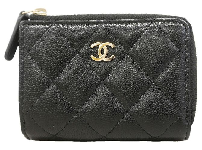 Cartera Chanel Matelassé Tri-fold Negro
