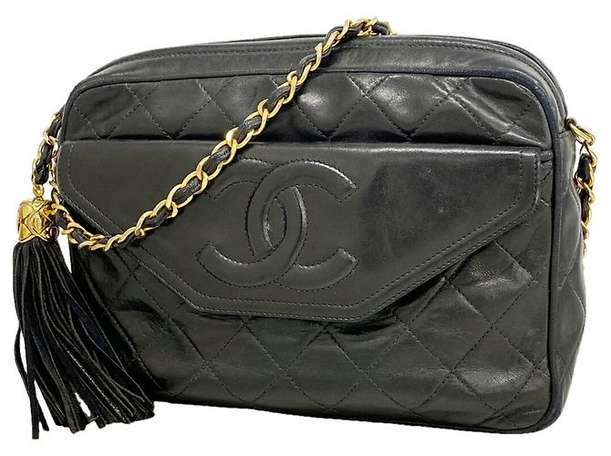 Borsa a tracolla Chanel Matelassé Nero