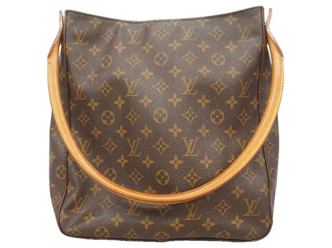 Borsa a tracolla Louis Vuitton Monogram Looping GM Marrone